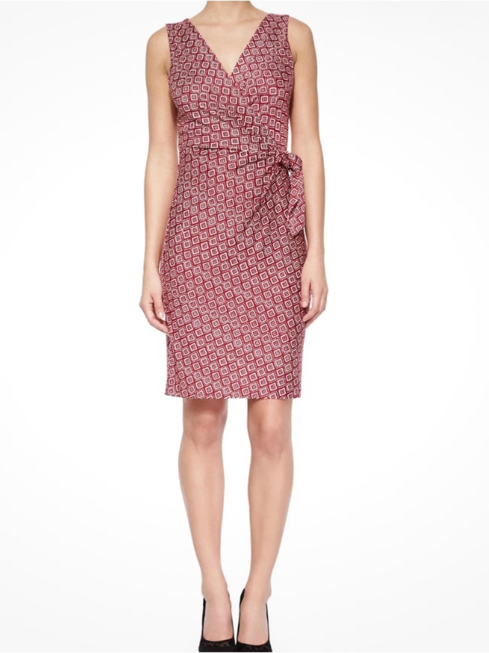 Diane Von Furstenberg Red Diamond Wrap Dress